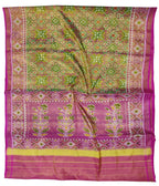 Multicolor Handloom Single Ikat Patola Pure Tissue Silk Saree - Luxurion World