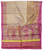 Multicolor Handloom Single Ikat Patola Pure Tissue Silk Saree - Luxurion World