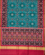 Green Semi Patan Patola Handloom Pure Silk Saree - Luxurion World
