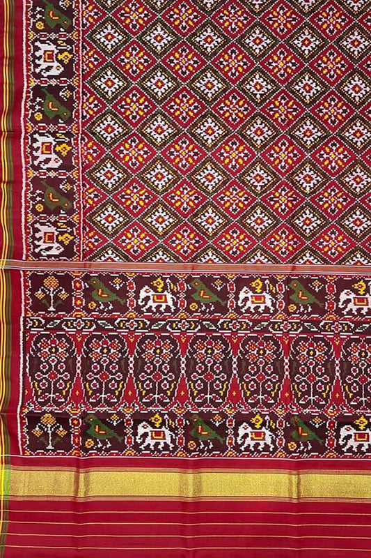 Multicolor Semi Patan Patola Handloom Pure Silk Saree