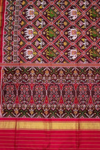 Multicolor Semi Patan Patola Handloom Pure Silk Saree - Luxurion World