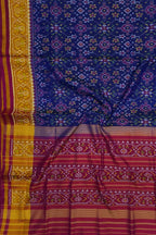 Exquisite Blue Patola Single Ikat Handloom Silk Saree: A Timeless Elegance - Luxurion World