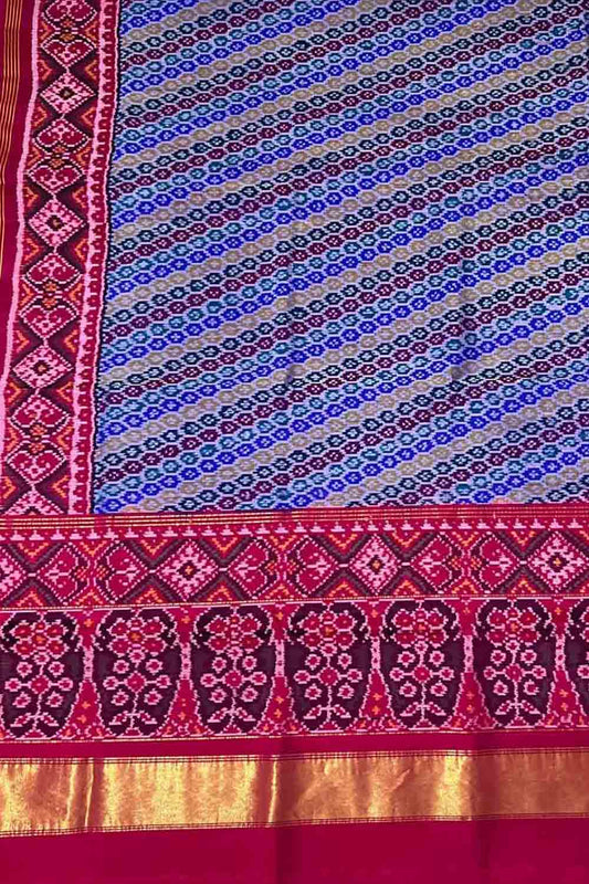 Multicolor Handloom Semi Patan Patola Pure Silk Saree - Luxurion World