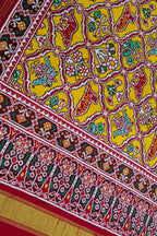 Yellow Patan Patola Handloom Double Ikat Pure Silk Saree - Luxurion World