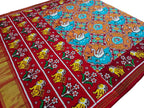 Multicolor Patan Patola Handloom Double Ikat Pure Silk Saree - Luxurion World