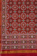 Red Patan Patola Handloom Double Ikat Pure Silk Saree - Luxurion World