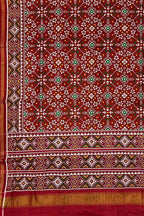 Red Patan Patola Handloom Double Ikat Pure Silk Saree - Luxurion World