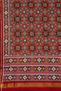 Orange Patan Patola Handloom Double Ikat Pure Silk Saree - Luxurion World