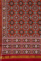 Orange Patan Patola Handloom Double Ikat Pure Silk Saree - Luxurion World