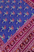 Exquisite Blue Patan Patola Handloom Double Ikat Silk Saree - Luxurion World