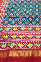 Exquisite Blue Patan Patola Handloom Double Ikat Pure Silk Saree - Luxurion World