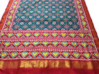 Exquisite Blue Patan Patola Handloom Double Ikat Pure Silk Saree - Luxurion World