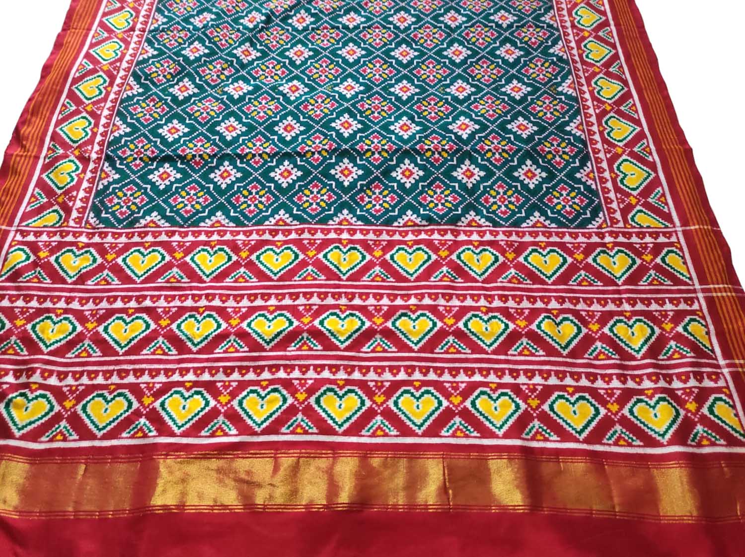 Exquisite Blue Patan Patola Handloom Double Ikat Pure Silk Saree - Luxurion World