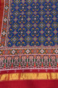 Exquisite Blue Patan Patola Handloom Double Ikat Pure Silk Saree - Luxurion World