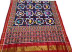 Exquisite Blue Patan Patola Handloom Double Ikat Silk Saree - Luxurion World