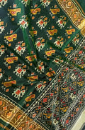 Green Handloom Single Ikat Patola Pure Silk Saree - Luxurion World