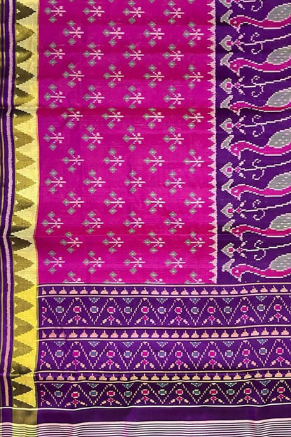 Stunning Multicolor Handloom Patola Ikat Silk Saree - Luxurion World