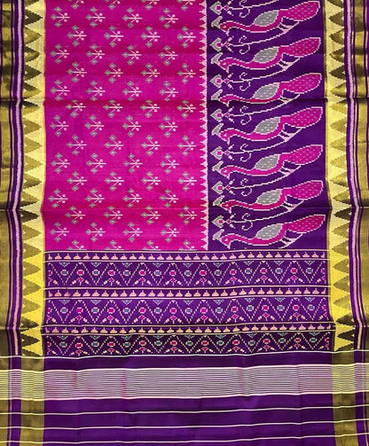 Stunning Multicolor Handloom Patola Ikat Silk Saree - Luxurion World