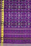 Exquisite Purple Handloom Patola Single Ikat Silk Saree - Luxurion World
