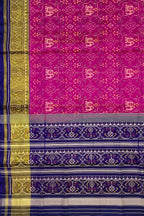 Pink Single Ikat Patola Handloom Pure Silk Saree - Luxurion World