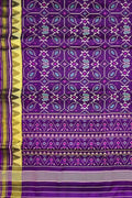 Purple Single Ikat Patola Handloom Pure Silk Saree - Luxurion World
