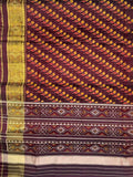 Maroon Handloom Patola Pure Silk Single Ikat Saree - Luxurion World