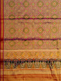 Multicolor Patola Handloom Pure Tissue Silk Saree - Luxurion World