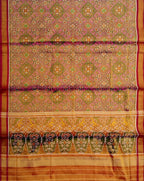 Multicolor Patola Handloom Pure Tissue Silk Saree - Luxurion World