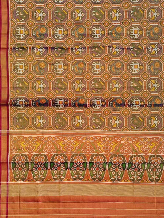 Multicolor Patola Handloom Pure Tissue Silk Saree - Luxurion World
