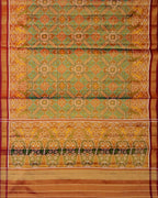 Green Patola Handloom Pure Tissue Silk Saree - Luxurion World