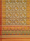 Off White Patola Handloom Pure Tissue Silk Saree - Luxurion World