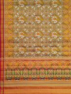 Off White Patola Handloom Pure Tissue Silk Saree - Luxurion World
