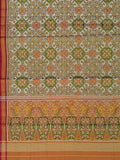 Off White Patola Handloom Pure Tissue Silk Saree - Luxurion World