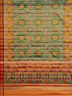 Green Patola Handloom Pure Tissue Silk Saree - Luxurion World