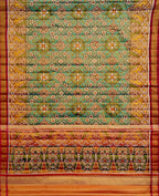 Green Patola Handloom Pure Tissue Silk Saree - Luxurion World
