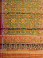 Green Patola Handloom Pure Tissue Silk Saree - Luxurion World