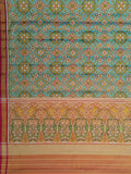 Blue Patola Handloom Pure Tissue Silk Saree - Luxurion World
