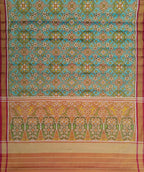 Blue Patola Handloom Pure Tissue Silk Saree - Luxurion World
