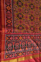 Multicolor Semi Patan Patola Handloom Pure Silk Saree - Luxurion World