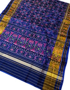 Exquisite Blue Patola Handloom Single Ikat Silk Saree: A Timeless Masterpiece - Luxurion World