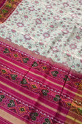 Elegant Off White Handloom Patola Silk Saree: A Timeless Classic - Luxurion World