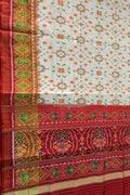 Luxurious Off White Handloom Patola Silk Saree - Luxurion World