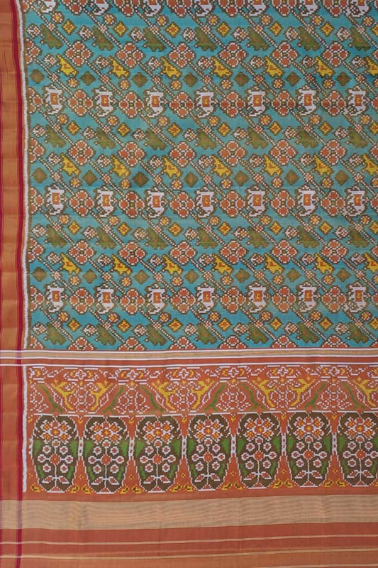 Vibrant Multicolor Patola Handloom Silk Ikat Saree
