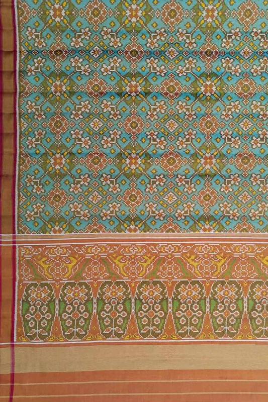 Vibrant Multicolor Patola Handloom Silk Ikat Saree