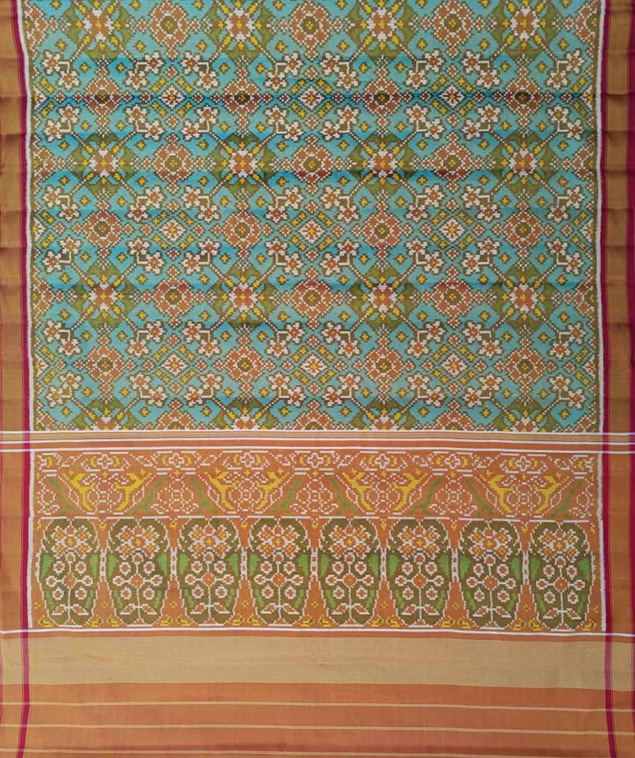 Vibrant Multicolor Patola Handloom Silk Ikat Saree - Luxurion World