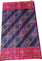 Exquisite Blue Semi Patan Patola Handloom Silk Saree: A Timeless Classic - Luxurion World
