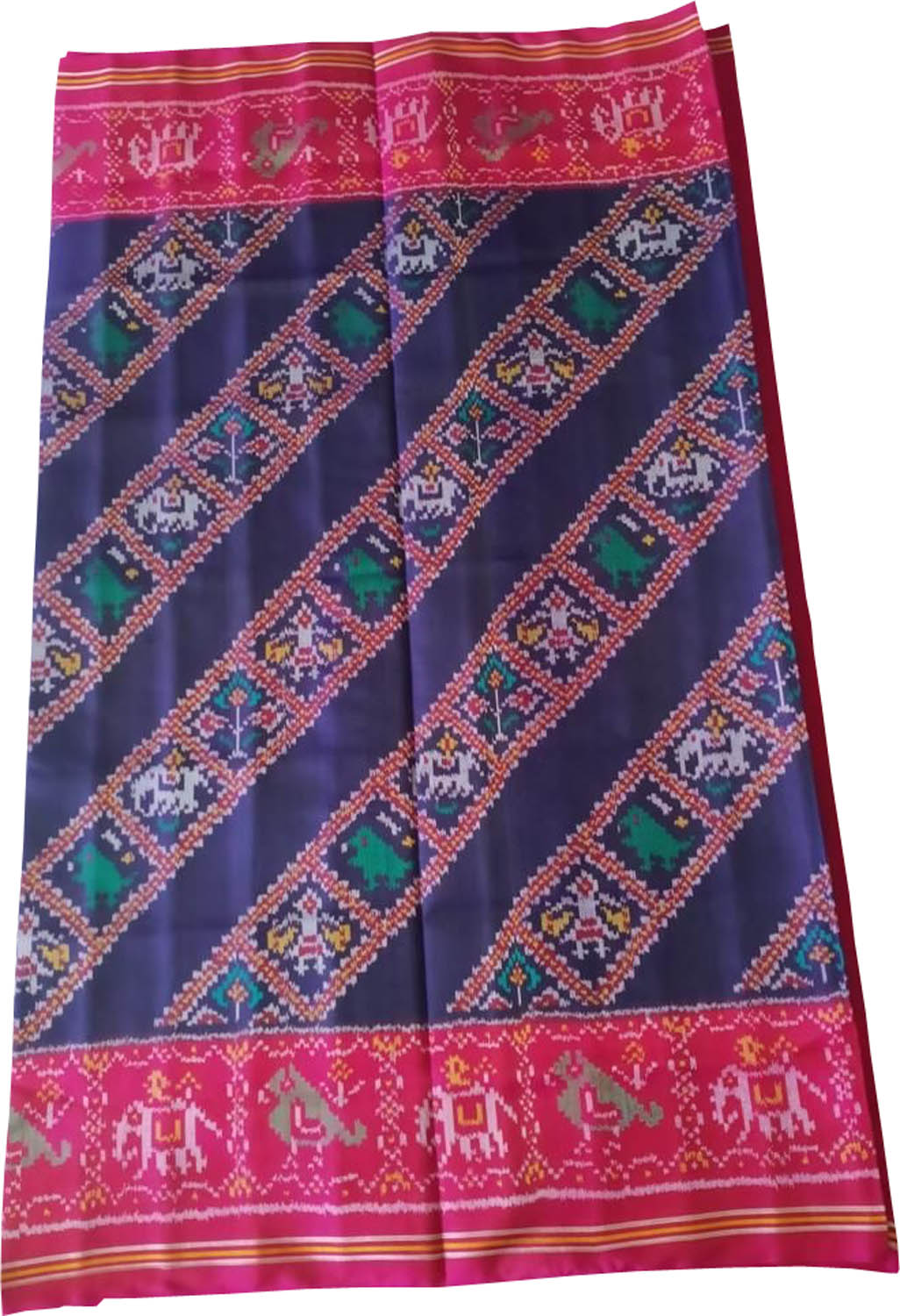Exquisite Blue Semi Patan Patola Handloom Silk Saree: A Timeless Classic - Luxurion World