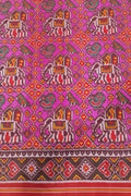 Pink Semi Patan Patola Handloom Silk Saree: Exquisite Elegance and Timeless Beauty - Luxurion World