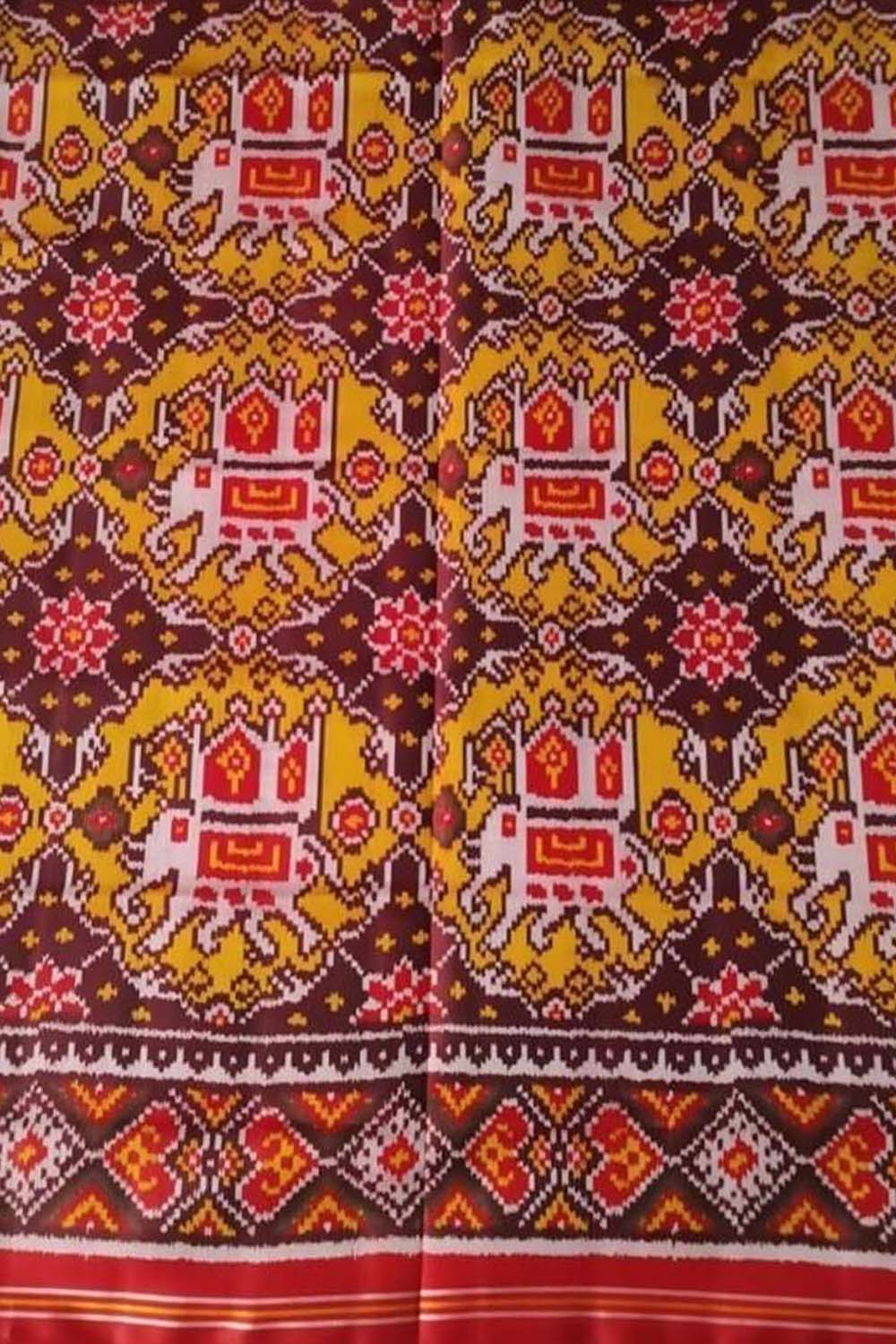 Exquisite Multicolor Semi Patan Patola Handloom Pure Silk Saree - Luxurion World