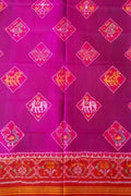 Pink Semi Patan Patola Handloom Pure Silk Saree: Exquisite Elegance for Every Occasion - Luxurion World